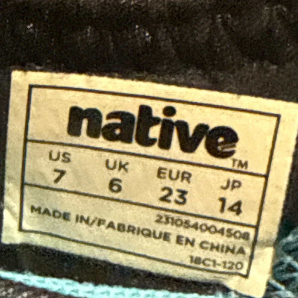 Native shoes toddler size 7